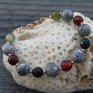 Picasso Jasper and Agate Bracelet- Healing Bracelet - Unisex - Great for Gifting